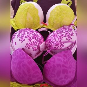 Victoria's Secret push-up/padded bras - set of 3 - 36C